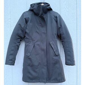 PATAGONIA Tres 3 in 1 waterproof gray burgundy goose down parka coat jacket XS